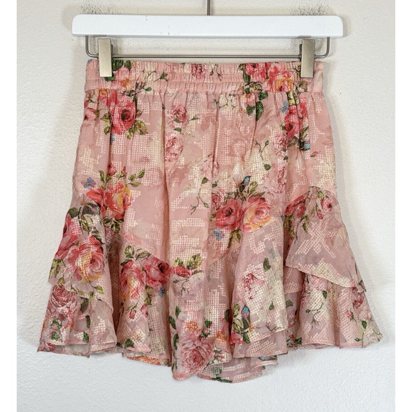 Hemant & Nandita Cross Stitch Skirt Floral Blush Coquette Fairycore Romantic, S - Picture 2 of 12